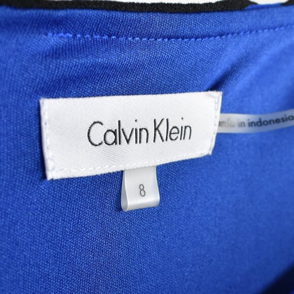 Calvin Klein Textured Stripe Sheath Dress - 8 - Picture 9 of 9